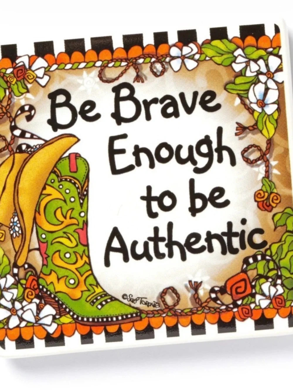 Be Brave Enough to Be Authentic” Sticky Note Set Blokecore Inspired Desk Style